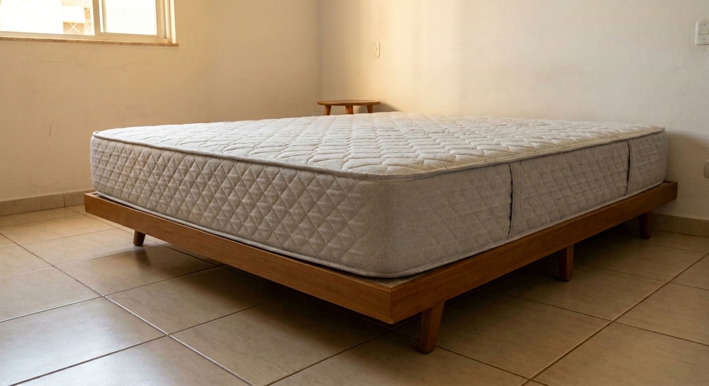 Colchão de casal após higienização